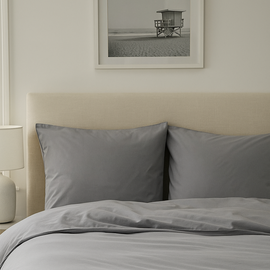 Grey Fitted Sheet Set