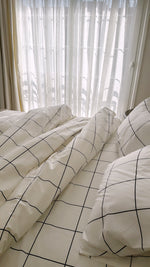 Load image into Gallery viewer, Windowpane Duvet Cover Set
