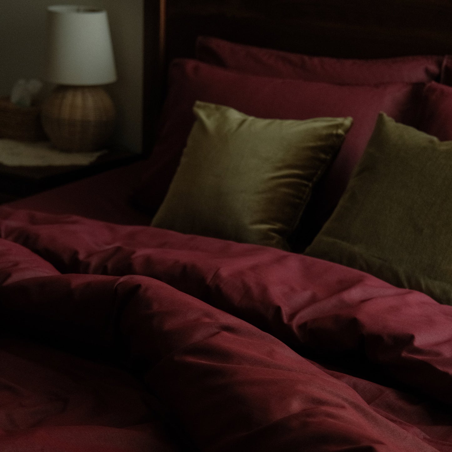 Burgundy Duvet Cover Set