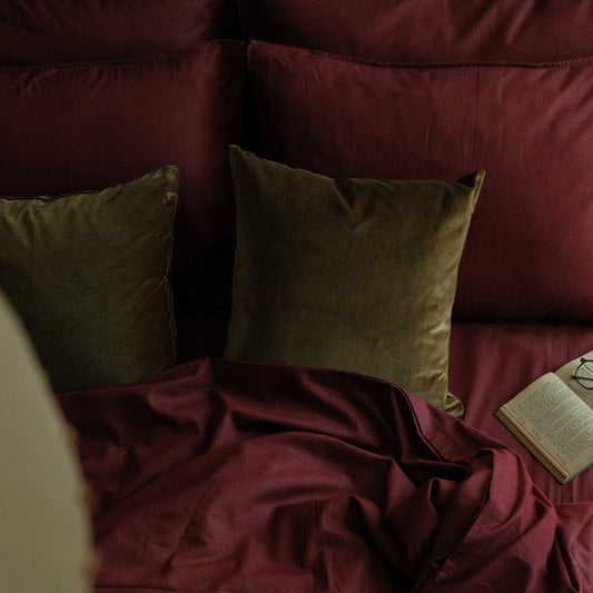 Velvet Olive Cushion Set