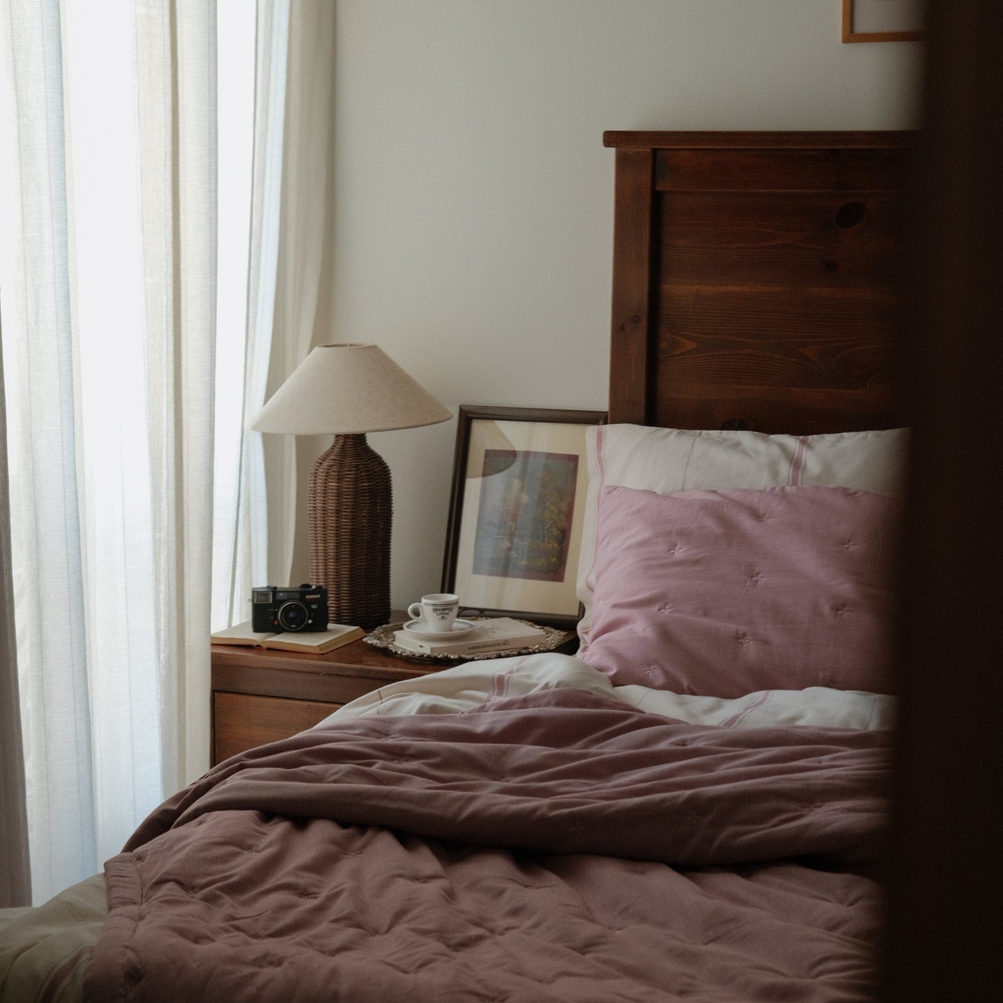 Dusty Mauve Quilt Set