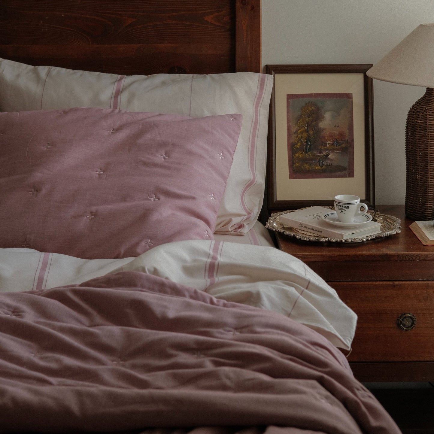 Dusty Mauve Quilt Set